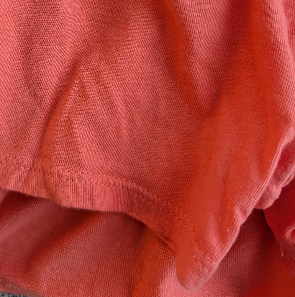 Gymboree Girls Coral Ruffled Skort with Gold Pineapple Print Cotton Size 6